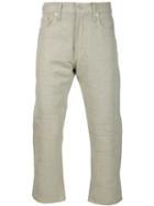 Junya Watanabe Comme Des Garçons Man Exposed Seam Trousers, Men's, Size: L, Nude/neutrals, Linen/flax/leather