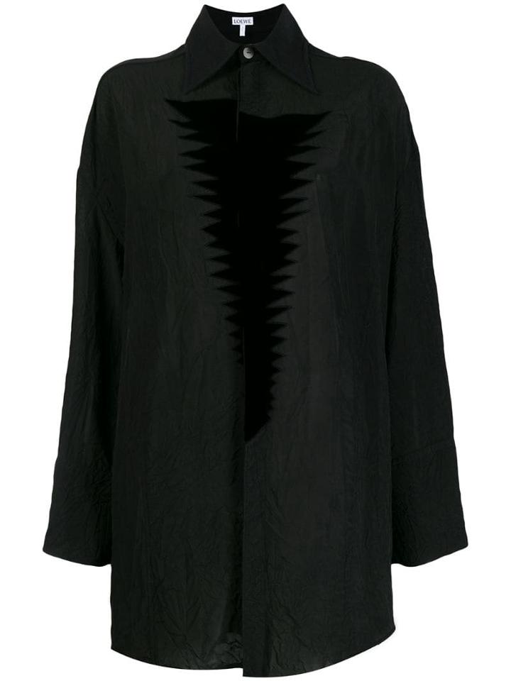 Loewe Wrinkled Texture Loose Shirt - Black