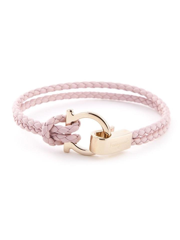 Salvatore Ferragamo Woven Gancio Bracelet, Women's, Pink/purple