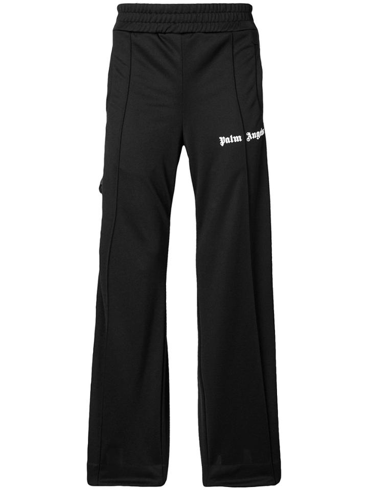 Palm Angels Wide Leg Track Pants - Black