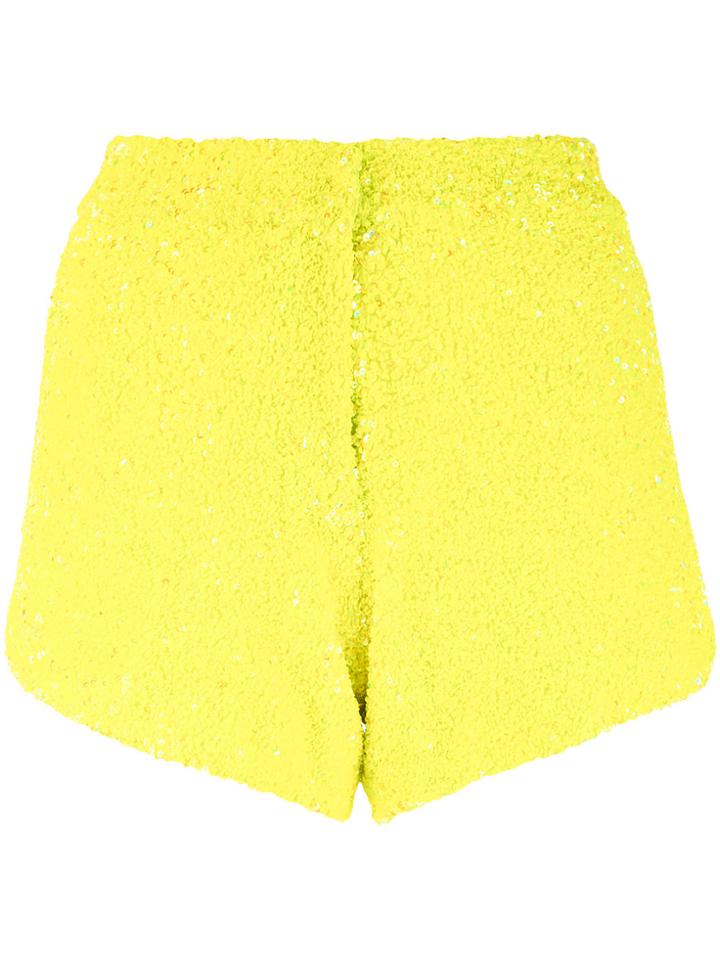 Manish Arora Sequinned Shorts - Yellow & Orange