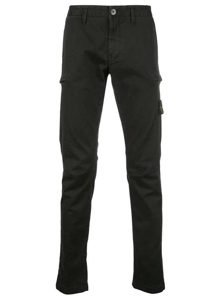 Stone Island Slim-fit Chinos - Black