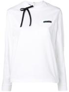 Prada Logo Jersey Sweatshirt - White