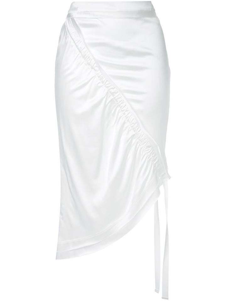 Manning Cartell Asymmetric Ruched Skirt, Women's, Size: 10, White, Viscose