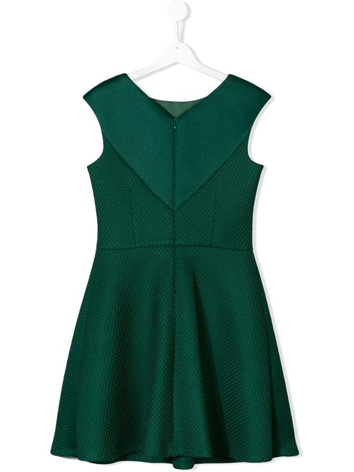 David Charles Kids Teen Jacquard Diamond Dress - Green