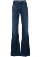 The Seafarer Wide Leg Faded Jeans - Blue