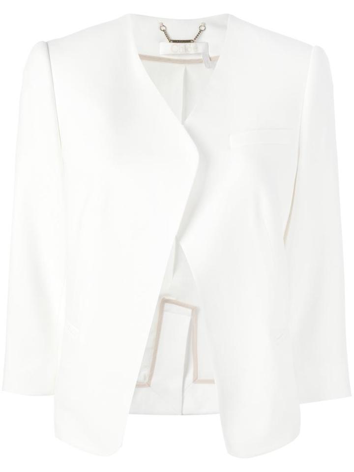 Chloé Open Front Jacket, Women's, Size: 38, Silk/acetate/viscose