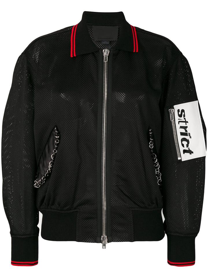 Alexander Wang Mesh Bomber Jacket - Black