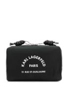 Karl Lagerfeld Address Print Washbag - Black
