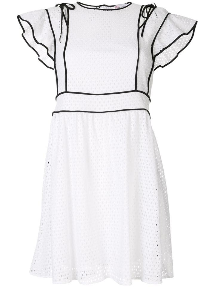 Red Valentino Netted Mini Dress - White