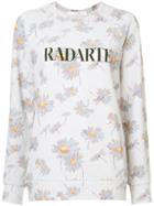 Rodarte Floral Radarte Sweatshirt - Pink & Purple