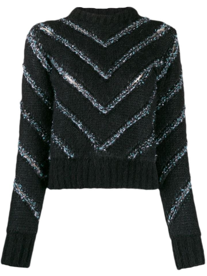 Y/project Chevron Stripes Jumper - Black