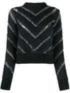 Y/project Chevron Stripes Jumper - Black