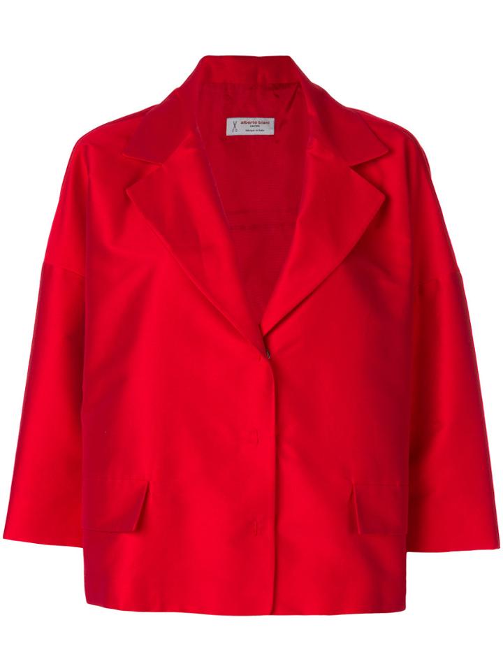 Alberto Biani Boxy Fit Blazer - Red