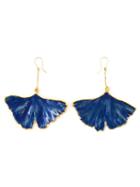 Aurelie Bidermann 'ginkgo' Earrings, Women's, Blue