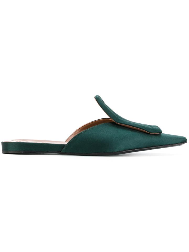 Marni Square Toe Mules - Green