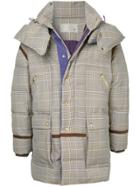 A(lefrude)e Checked Padded Coat - Grey