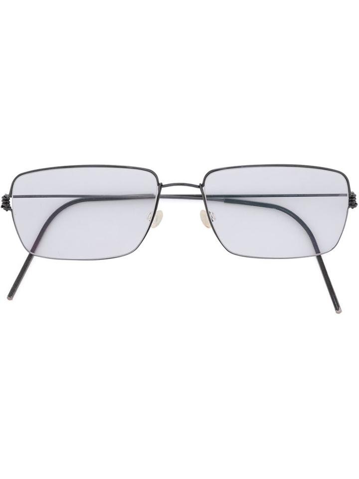 Lindberg 'unique' Glasses, Black, Black Rhodium Plated White Gold