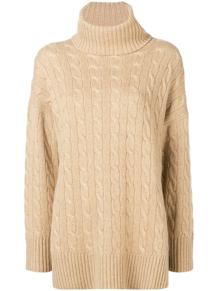 Polo Ralph Lauren Cable Knit Jumper - Brown