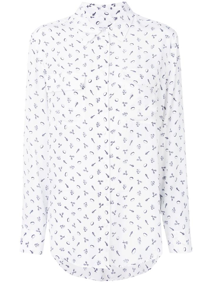 Equipment Instrument Print Shirt - White