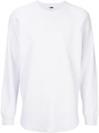 H Beauty & Youth. Longsleeved Textured T-shirt, Men's, Size: Medium, White, Cotton