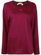 Nº21 Long-sleeved Striped T-shirt - Red