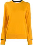 Tory Burch Cashmere Embroidered Logo Pullover - Orange