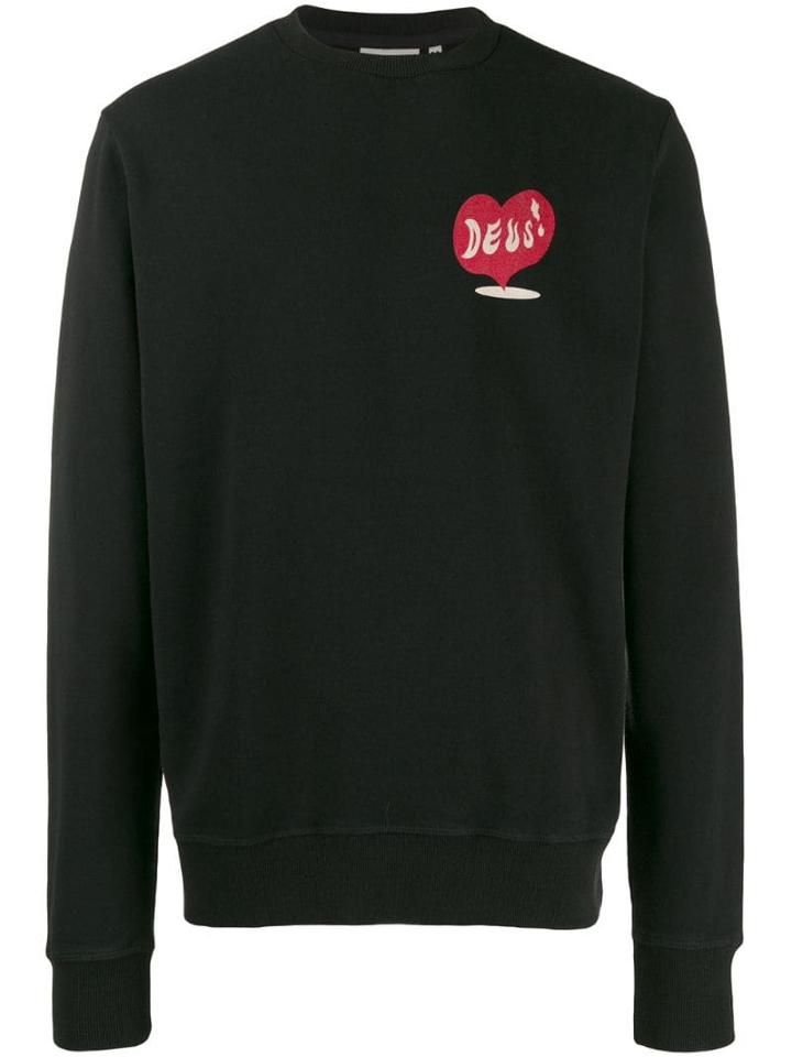 Deus Ex Machina Heart Logo Print Sweatshirt - Black