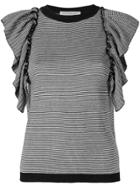 Philosophy Di Lorenzo Serafini Striped Knit Top - Black