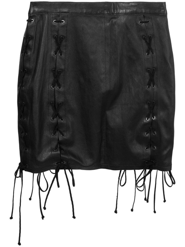 Unravel Project Laced Mini Skirt - Black