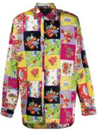 Versace Pre-owned 1990s Patchwork Floral Shirt - Yellow
