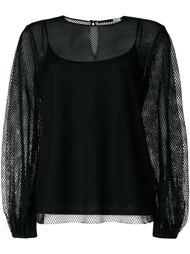 Sport Max Code Mesh Layered Blouse - Black