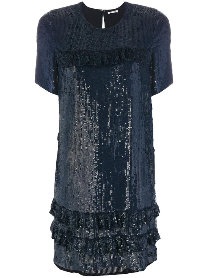 P.a.r.o.s.h. Gathered Sequin Dress - Blue