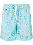 Kiton Printed Swimming Shorts - Blue