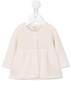 Cashmirino - Patterned Panel Knit Cardigan - Kids - Cashmere - 12 Mth, White