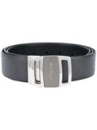 Logo Buckled Belt - Men - Calf Leather - 115, Grey, Calf Leather, Salvatore Ferragamo