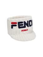 Fendi Logo Knitted Headband - White