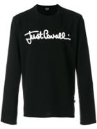 Just Cavalli Logo Embroidered Sweater - Black