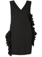 Msgm - V-neck Shift Dress - Women - Polyester/spandex/elastane - 42, Black, Polyester/spandex/elastane
