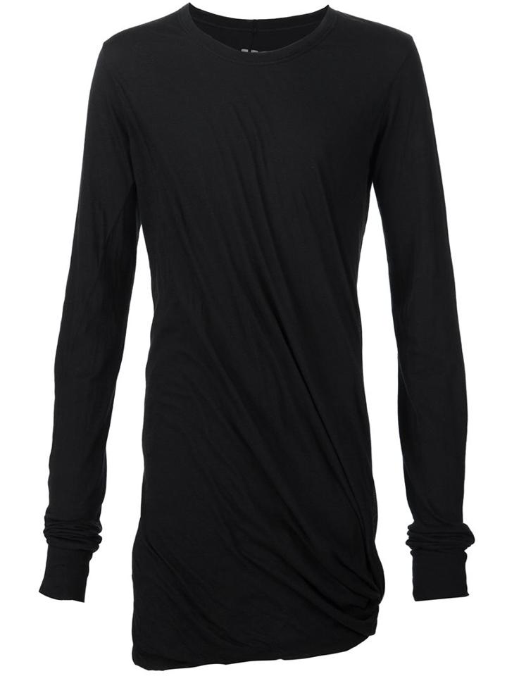 Rick Owens 'double' T-shirt, Men's, Size: Small, Black, Cotton