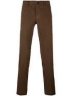 Incotex Classic Chinos, Men's, Size: 54, Brown, Cotton/spandex/elastane