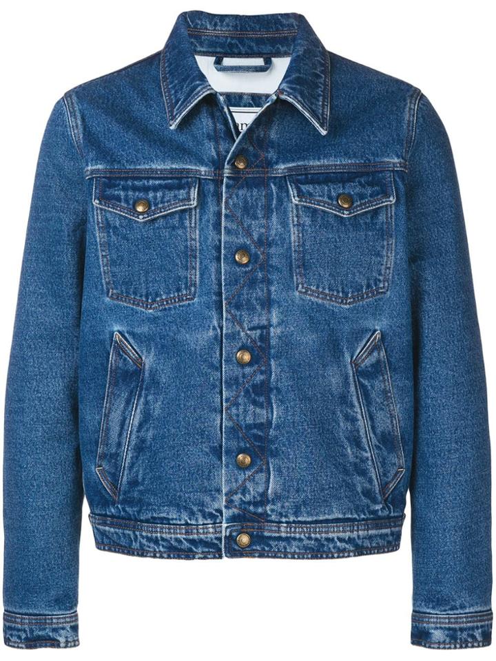 Ami Alexandre Mattiussi Lined Denim Jacket - Blue