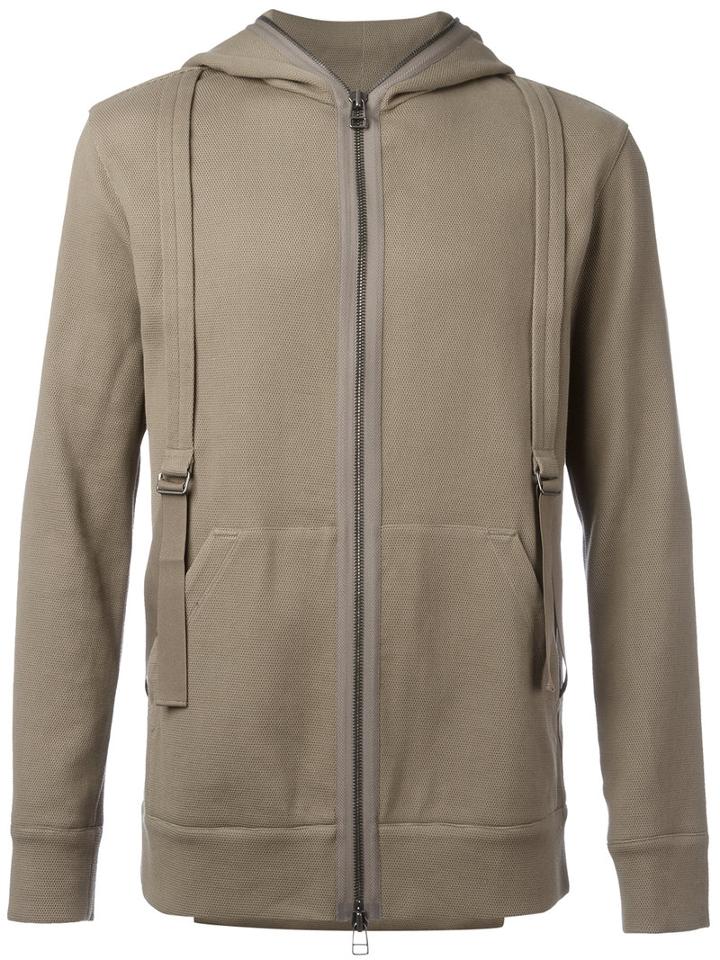 Helmut Lang Honeycomb Pique Hoodie, Men's, Size: Small, Brown, Cotton/spandex/elastane/viscose