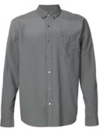 Closed Button-down Collar Shirt, Men's, Size: Small, Green, Cotton