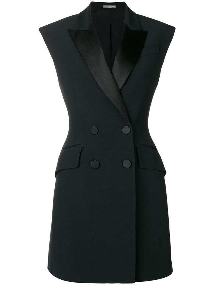 Alexander Mcqueen Tuxedo Dress - Black
