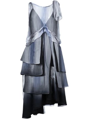 Audra Sheer Ruffled Mid Dress
