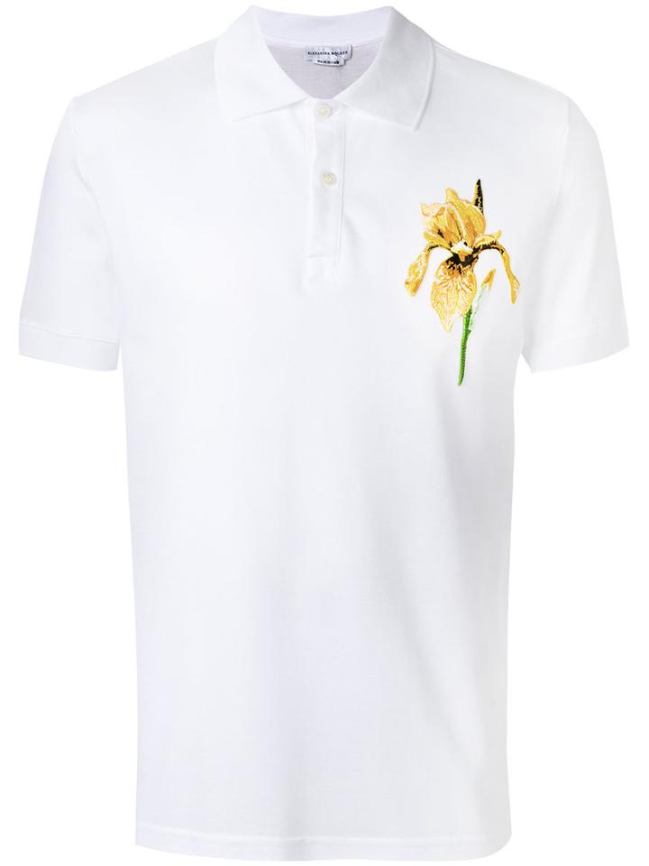 Alexander Mcqueen - Floral Polo Shirt - Men - Cotton - Xl, White, Cotton