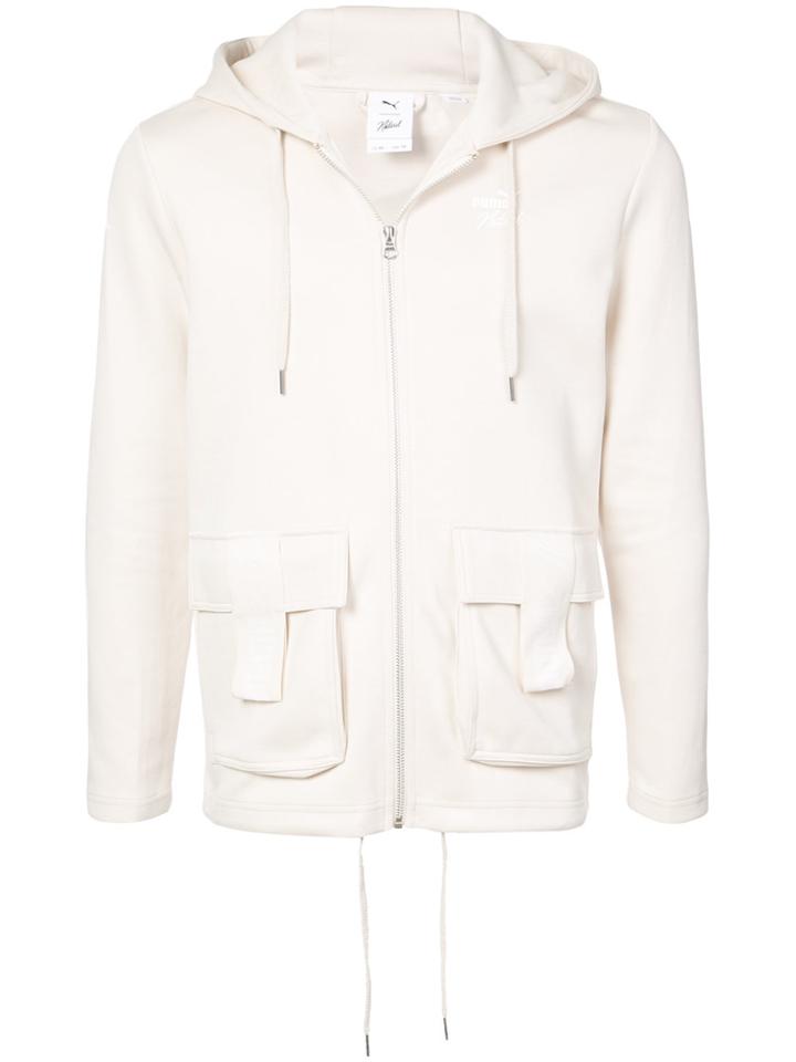 Puma Zipped Hooded Sweatshirt - Nude & Neutrals