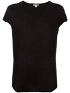 James Perse Crew Neck T-shirt, Women's, Size: 2, Black, Cotton