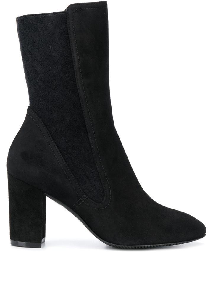 Stuart Weitzman Mid-heel Ankle Boots - Black